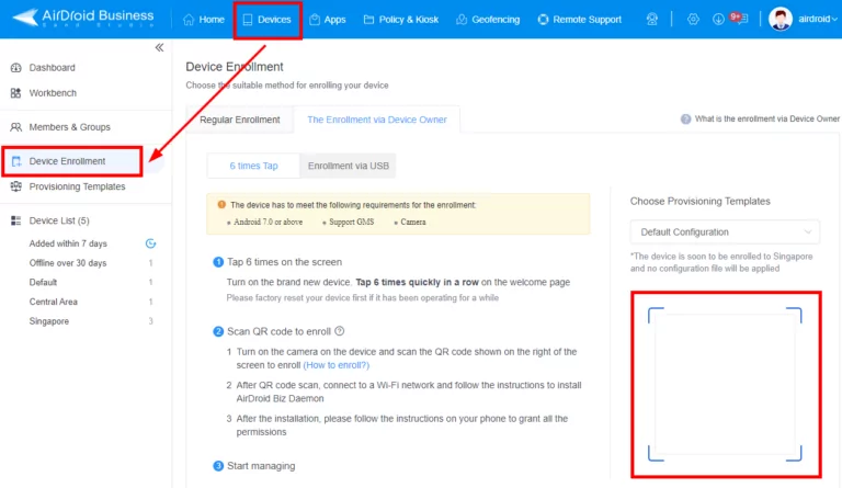 Select-the-Provisioning-template-on-Admin-Console