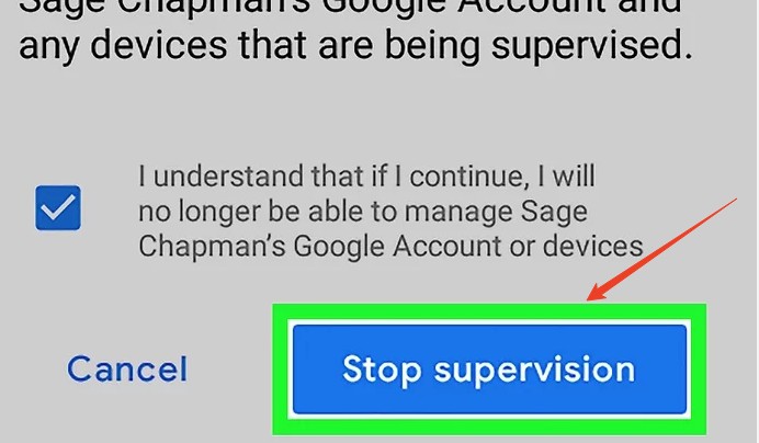 Disable Supervision on Android