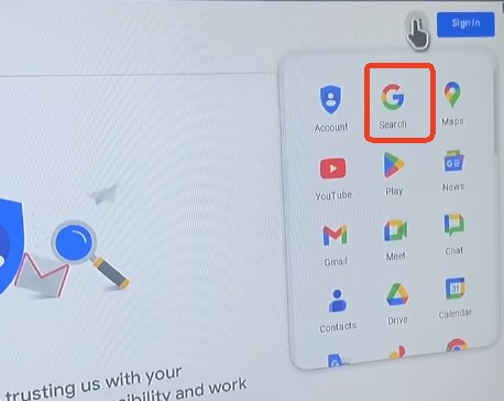 click google search